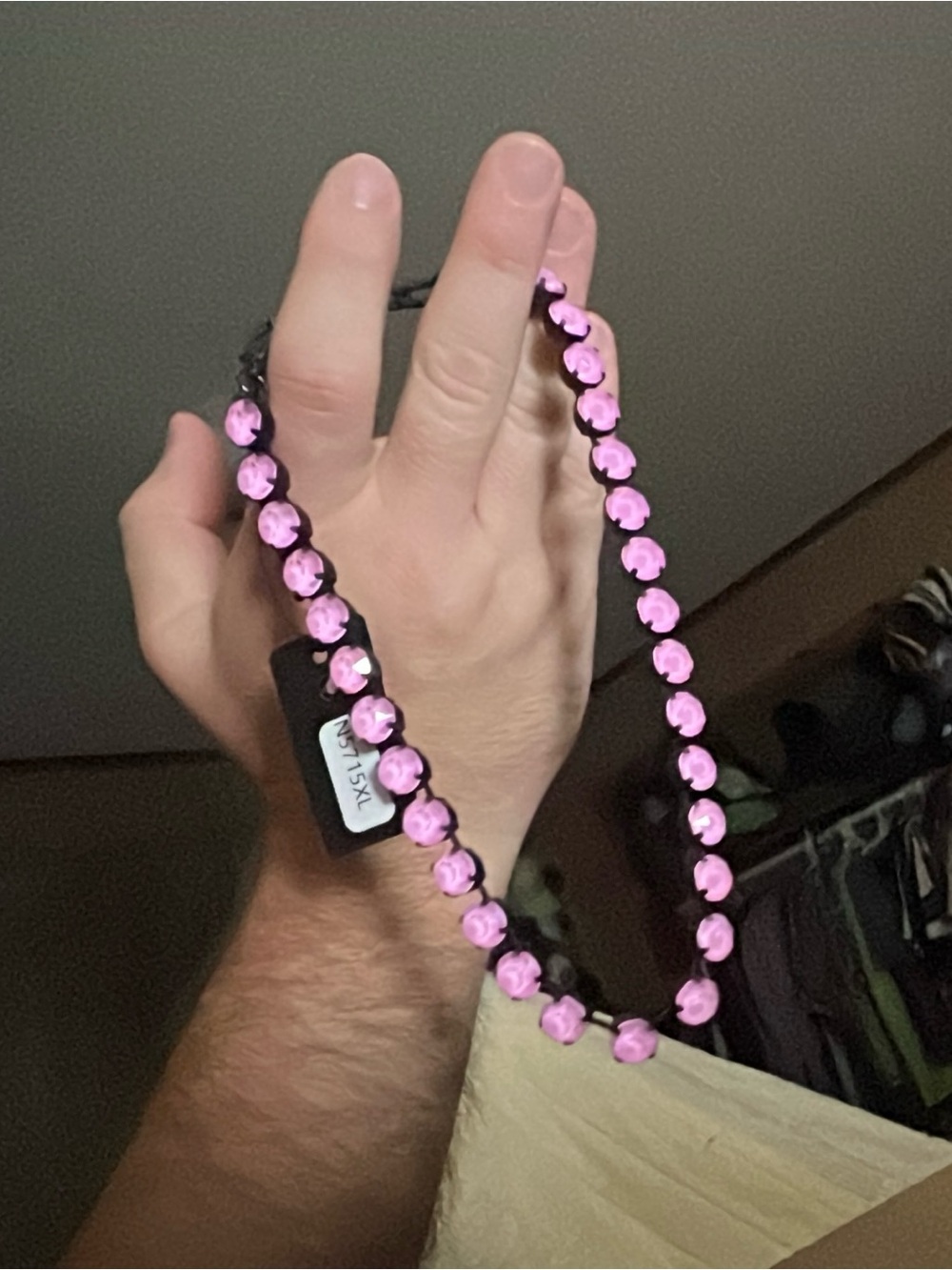 NWT TOVA Smutt/pink Trentley necklace